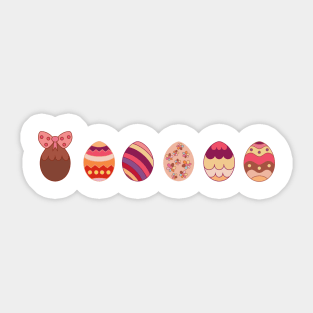 Adorable easter eggs Sticker